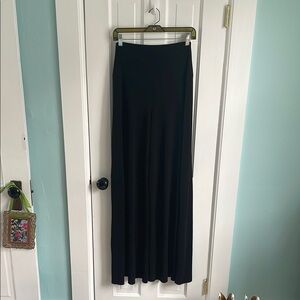 Norma Kamali Elephant Wide Leg Pant, size Large, black, spandex